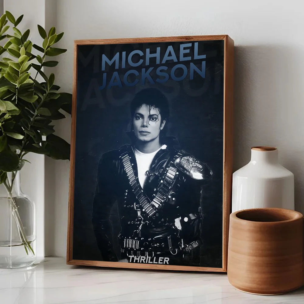 ملصق حائط لمايكل جاكسون ومايكل جاكسون ، ملصق فاخر لغرفة المعيشة ، ديكور بار ، ملصقات حائط فنية #4