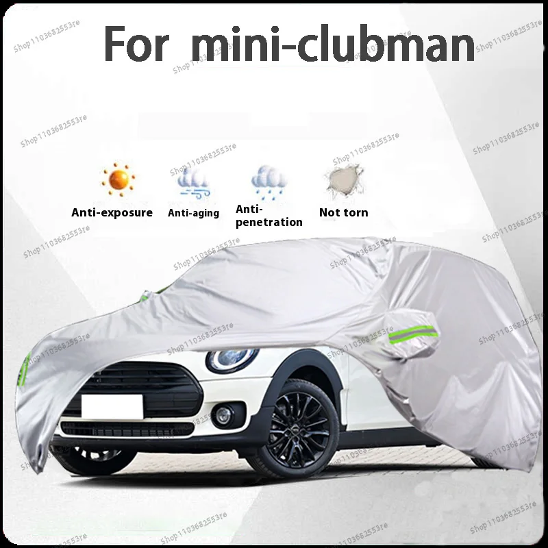 

For Mini Clubman Fit Car Cover - Waterproof, Dustproof, Sunshade (UV), Snowproof | Silve Full Cover with All-Day Protection