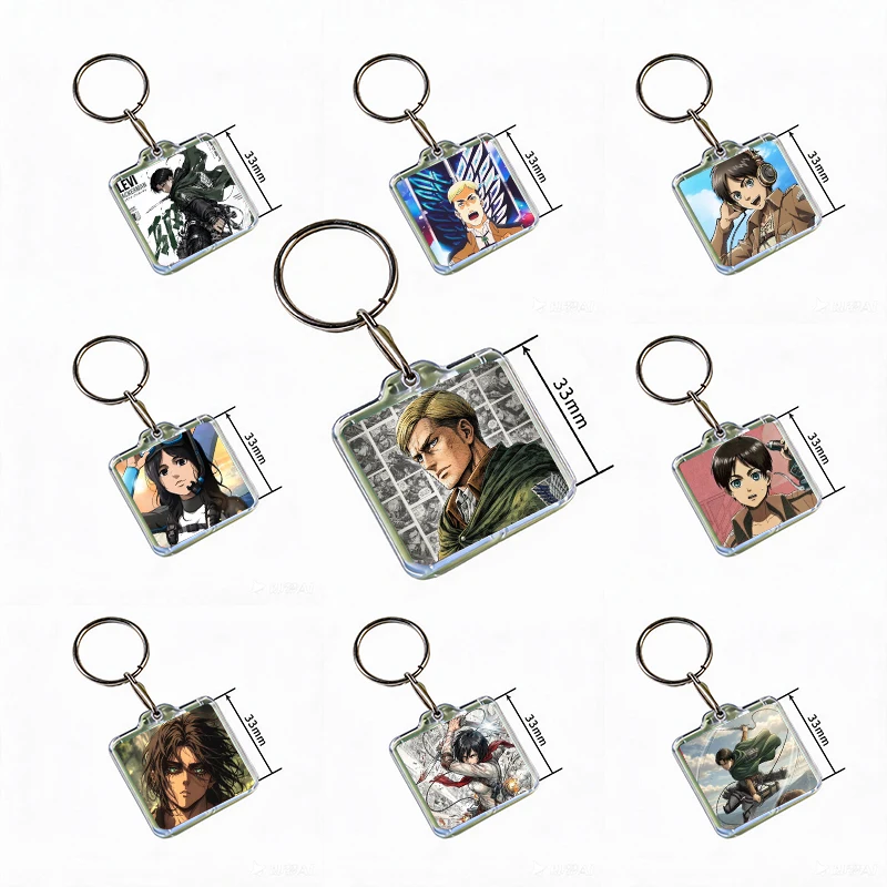 Anime A-ATTACK ON TITAN Acrylic Keychain Handmade Hanging Ornaments Clothes Backpack Decoration Accessories Gifts with Friends