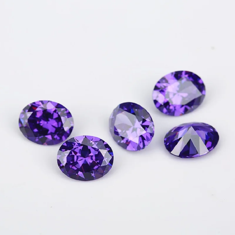 50pcs/20pcs Size 2x3mm-13x18mm AAAAA Oval CZ Stone Various Color Cubic Zirconia Loose Synthetic Gems For Jewelry