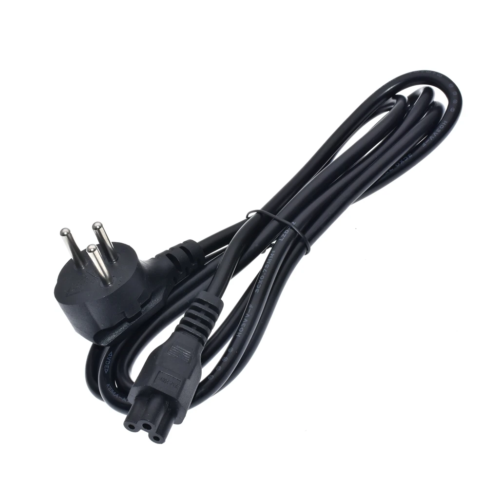 Israel Power Cable Plug 3 x0.75 Universal 3 Prong Power Cord C5 Cable 1.8M