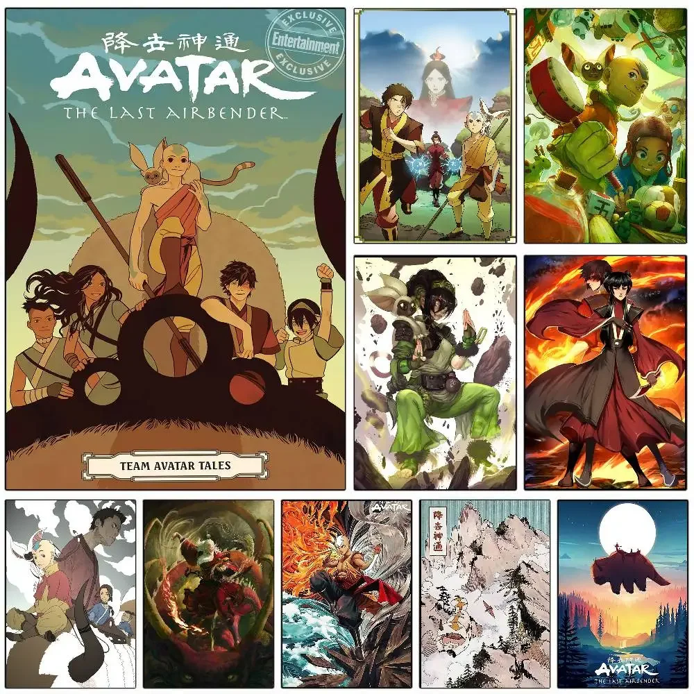 Avatar：The Last AI-rbender AnI-me Popular Anime Posters Artwork Home Decor Minimalist Aesthetic Art Gift For Fan Canvas Painting