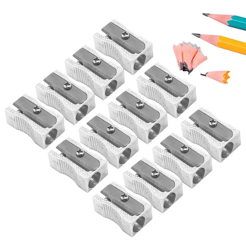 Ergonomic Metal Pencil Sharpener, Escola Crayon Sharpener, Material de Escritório, Papelaria Acessórios para Estudantes e Profissionais