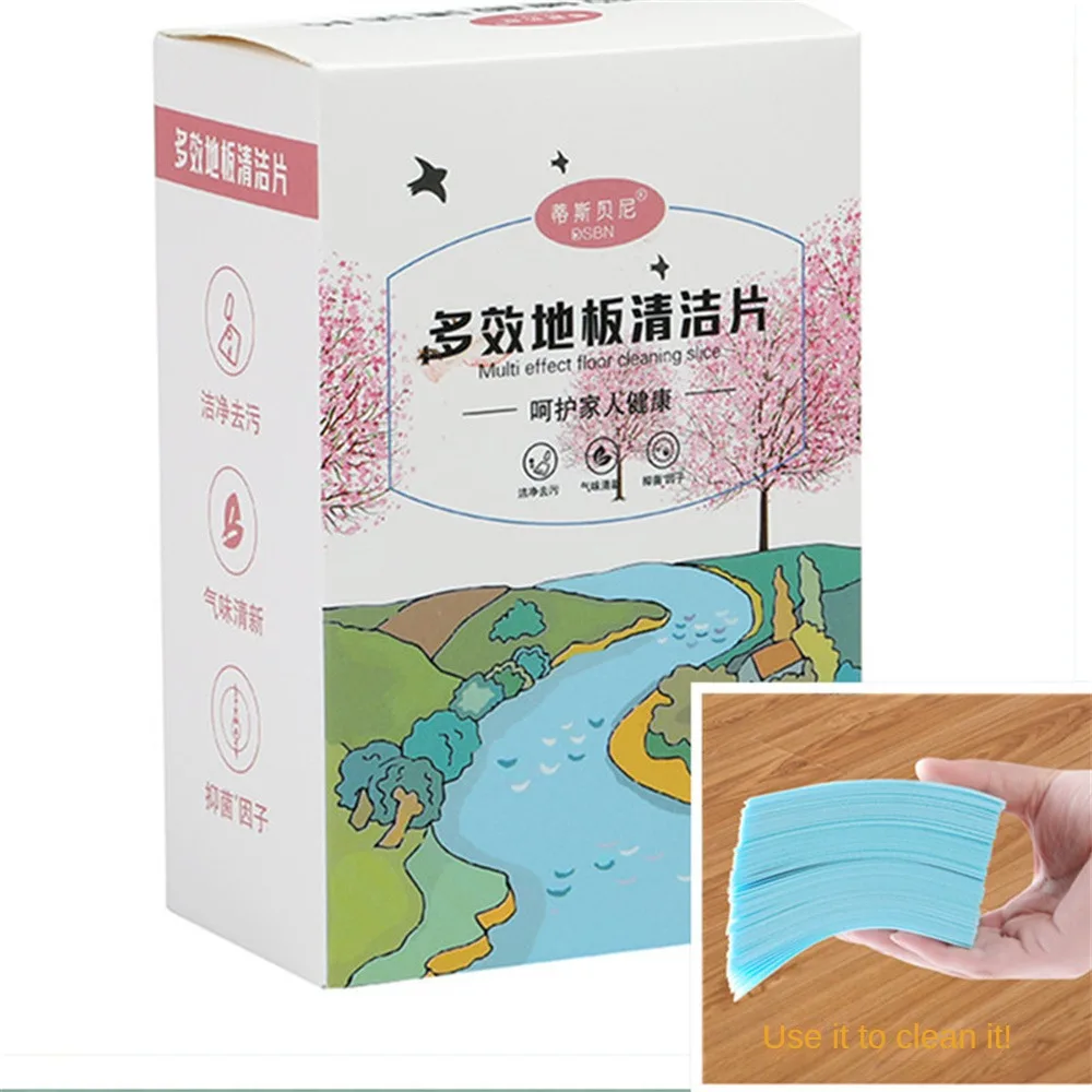 Floor Cleaning Tablets Non-irritating Fishy Removal Blue 45g Floor Cleaning Accessory Floor Cleaning Sheet Deodorization