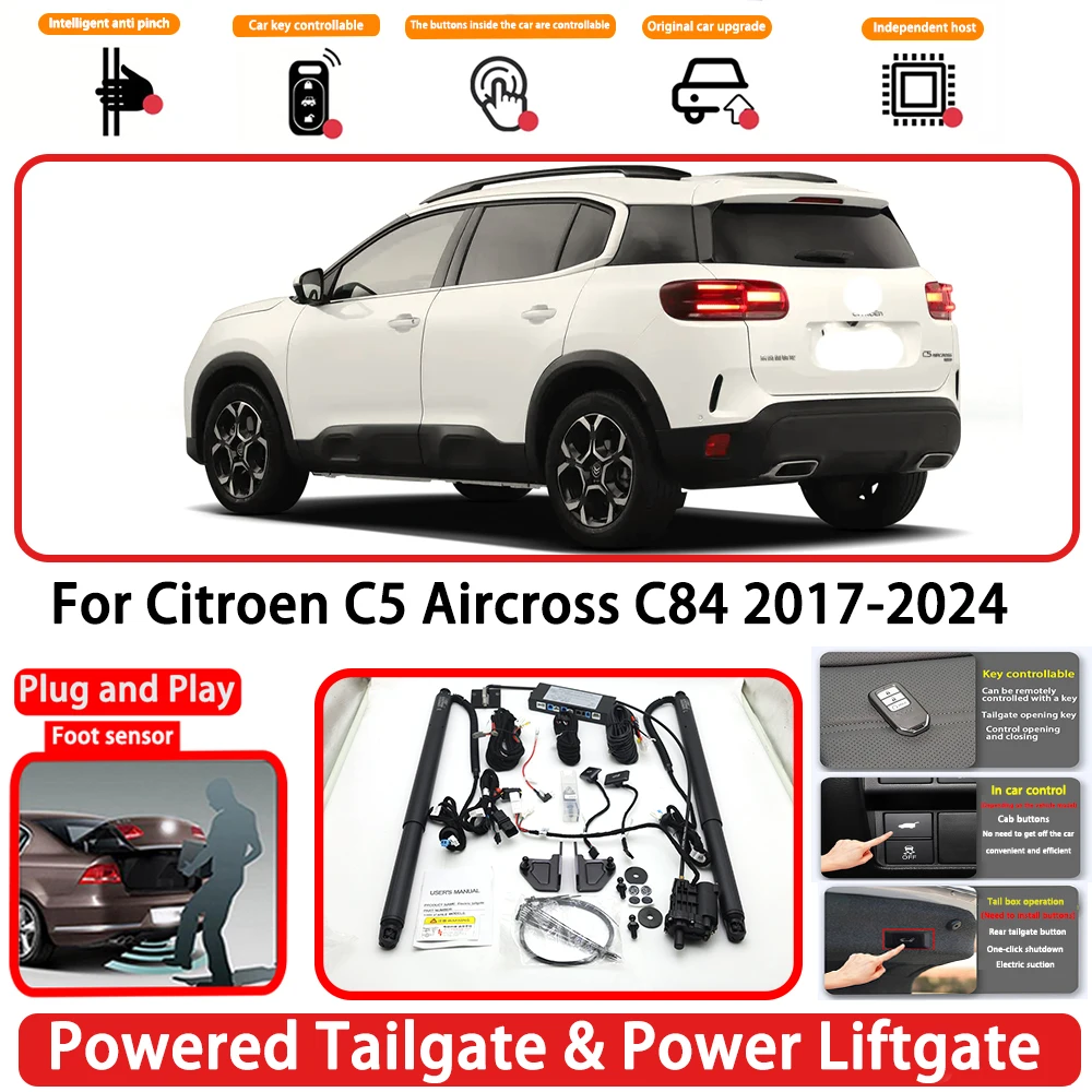for Citroen C5 Aircross C84 2017-2024 OEM Plug and Play Auto Powered Tailgate Power Liftgate Rear Trunk Opener System