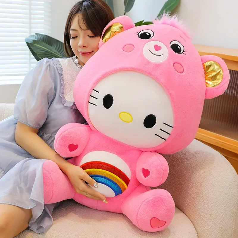 65 cm Leuke Sanrio Hello Kitty Cinnamoroll Badtz Maru Knuffel Big Size Cross-dressing Lotso Zacht Gevuld Kussen pop KT Kat Gift