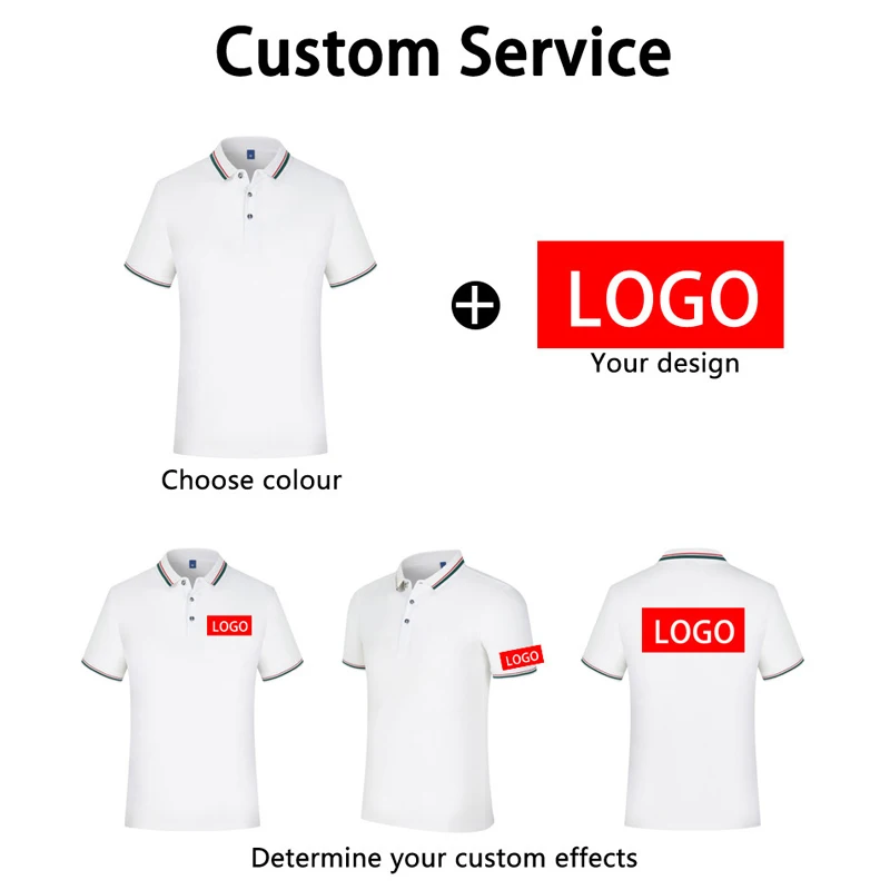 Polo Shirt Custom Summer Embroidery Printed Design Logo Photo Men And Women Breathable Tops