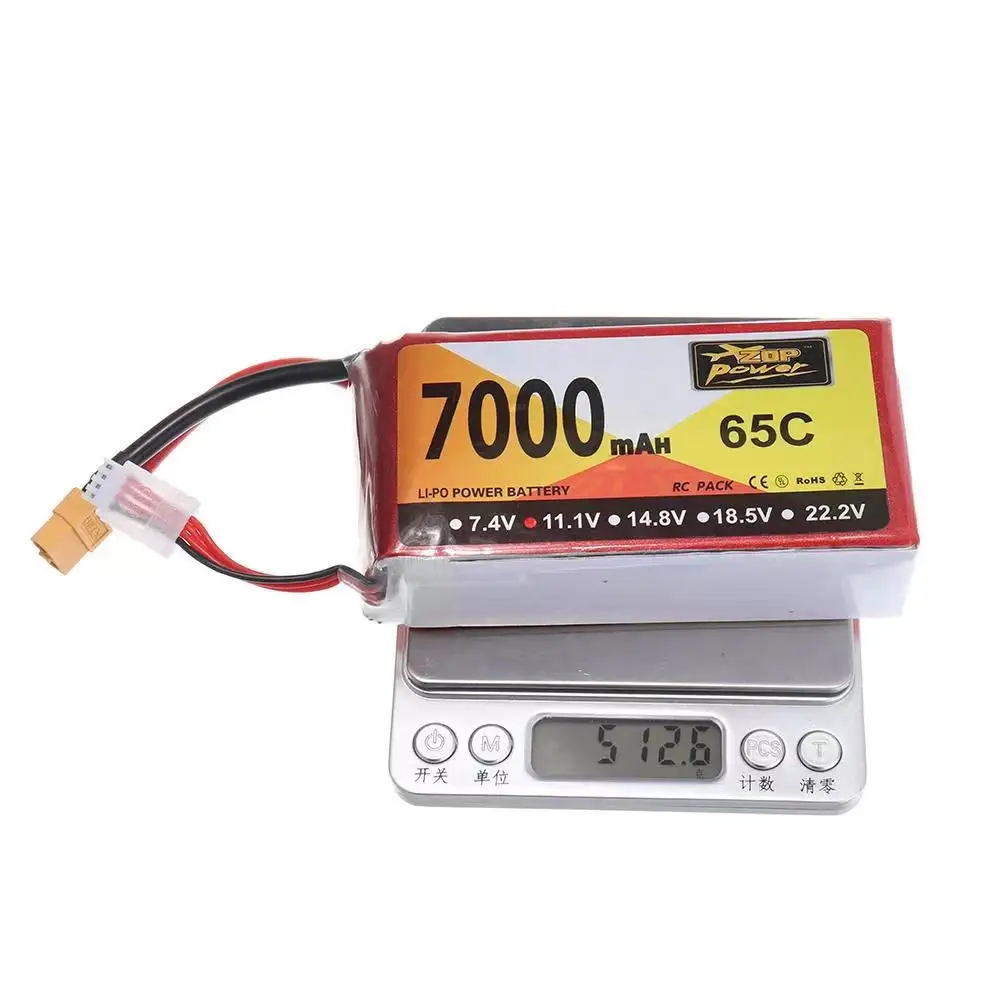 

Original 11.1V7000mAh 65C super large capacity super power Battery for RC aircraft RC yacht UAV RC car Rechargeable battery