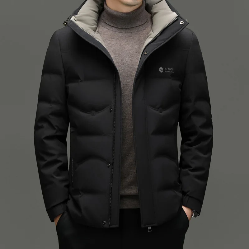 Hooded Down Jacket Men's Winter Short 2023 New Middle-aged Thickened Warm Jacket