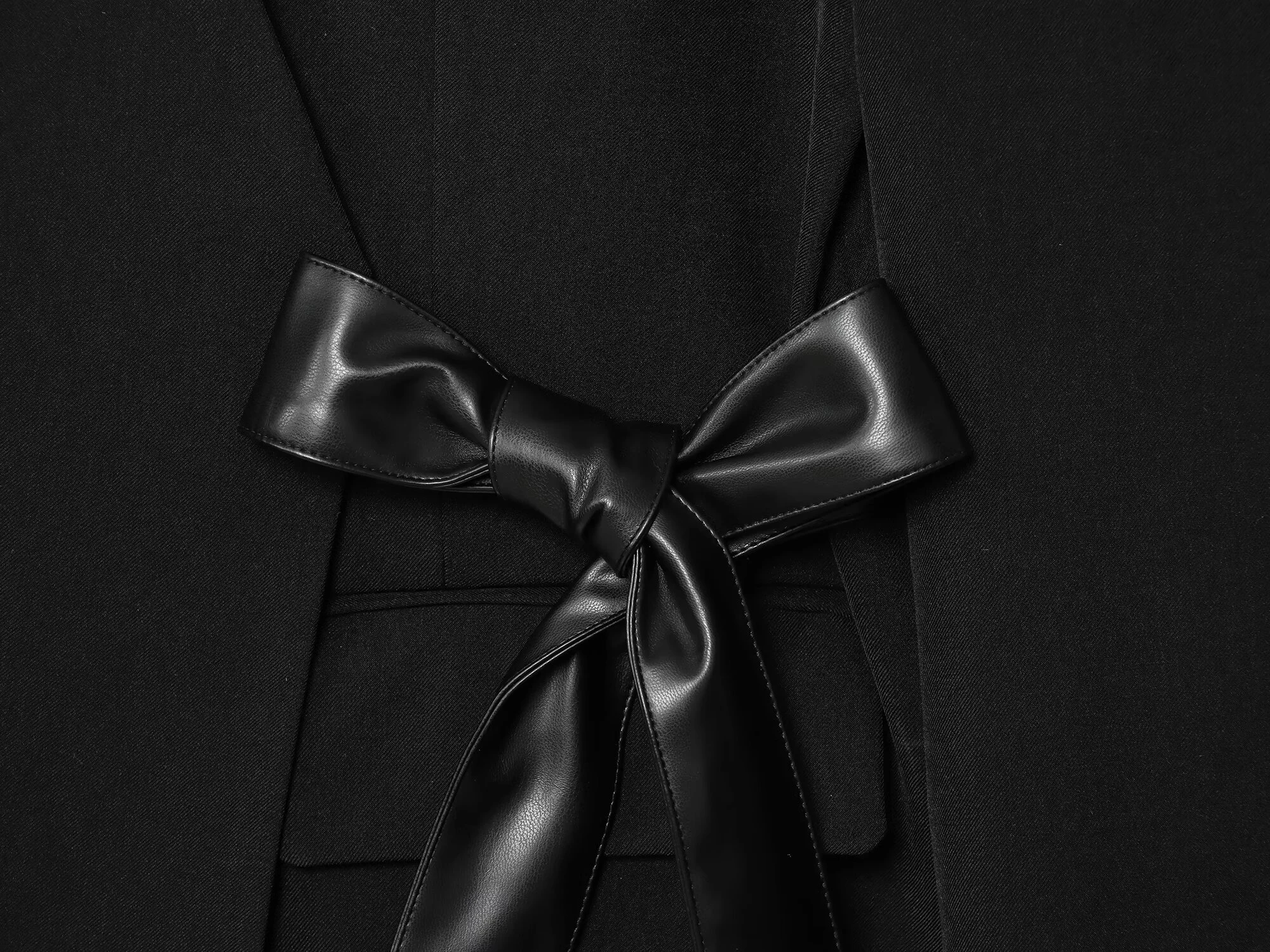 DEEABAE Autumn New Women's Dress 2025 European Style Loose Design Wrapped Casual Suit Jacket