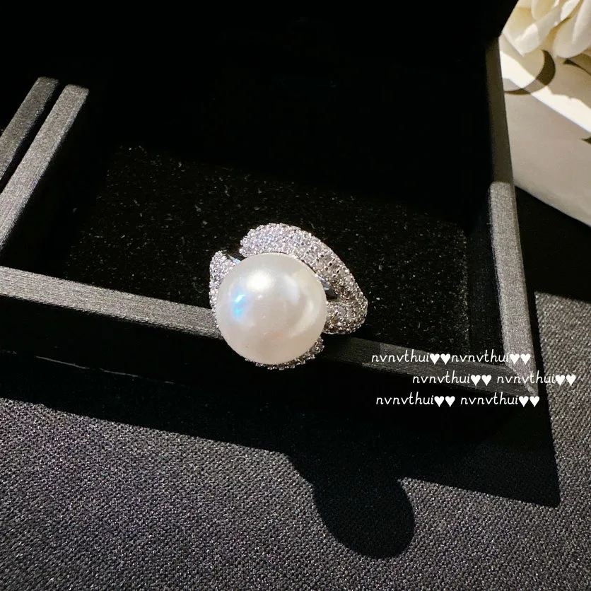 خواتم الحفلات للنساء مصمم زهرة كوكتيل الإكسسوارات قابل للتعديل حجم الزفاف المشاركة غرامة مجوهرات هدية #5