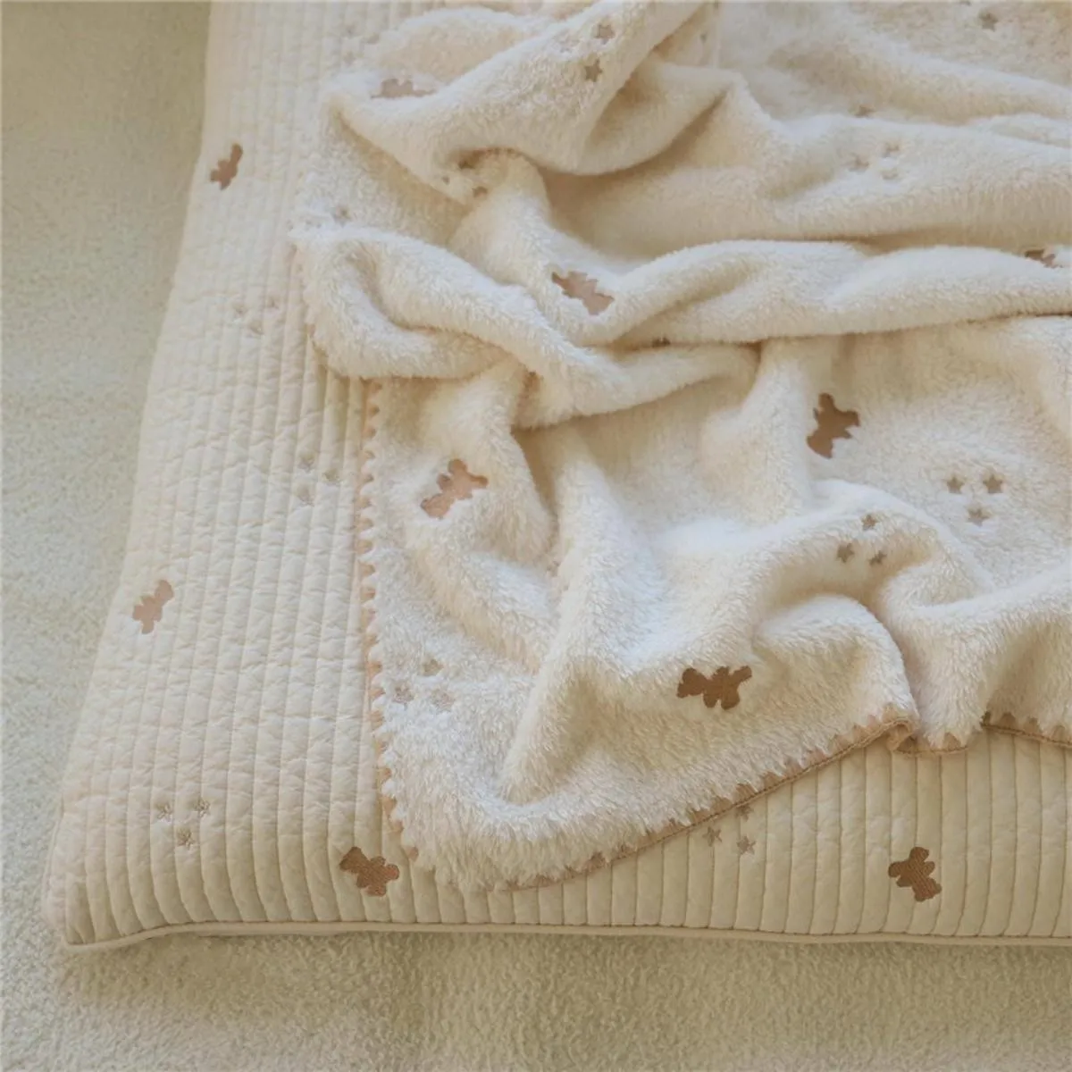 ins baby blanket spring autumn winter baby cover blanket coral fleece blanket newborn kindergarten kindergarten quilt