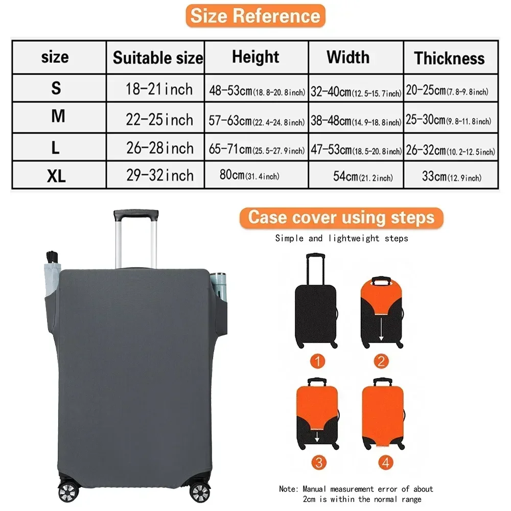 High Elasticity Luggage Cover Protects Travel Accessories Airport Fashion Items Storage Bags  Pockets Suitcase Scratch-Resistant