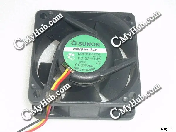 For SUNON KDE1206PTV1 13.MS.AF DC12V 1.4W 6025 6CM 60mm 60x60x25mm 3pin Cooling Fan KDE1206PTV1 13.MS.AF