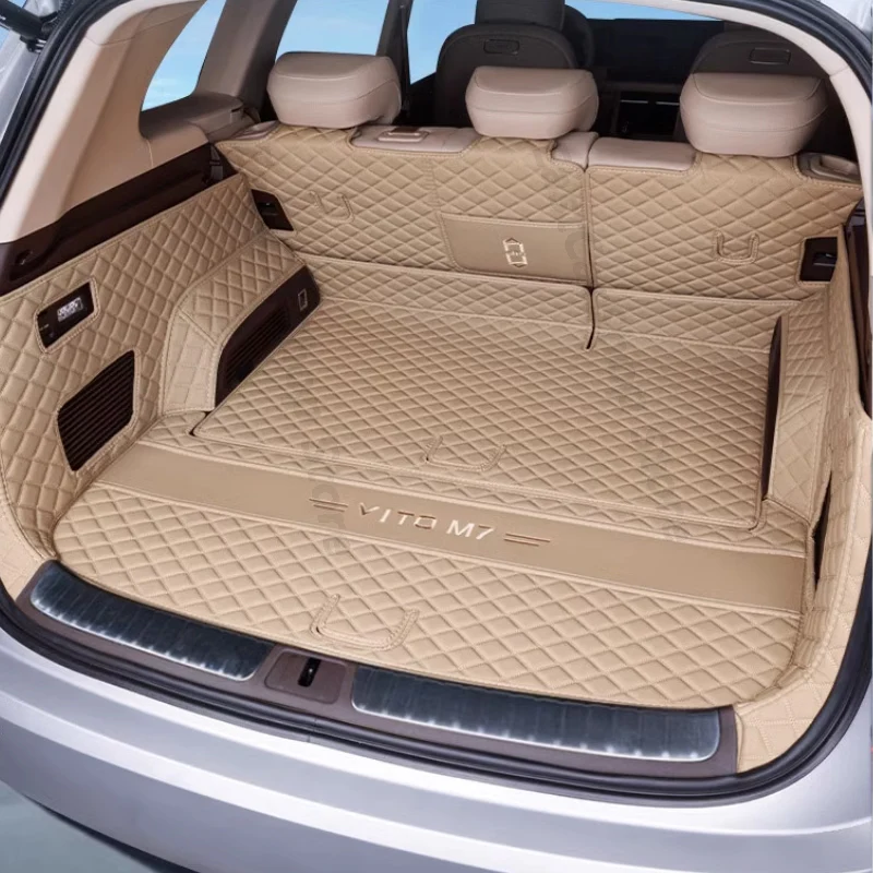 

For AITO M7 2023 2024 Car All Inclusive PU Rear Trunk Mat Boot Liner Tray Trunk Pad Protective Mat Accessories Cover