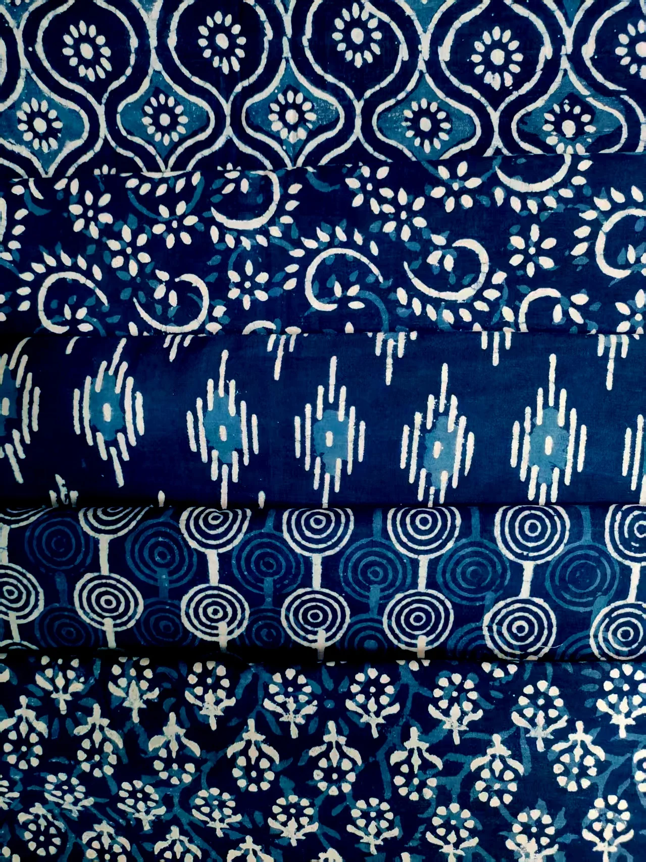 

Blue Natural Dyed Cotton Fabric Indigo India Block Print Ethnic Bohemian Pattern for DIY Crafting And Sewing