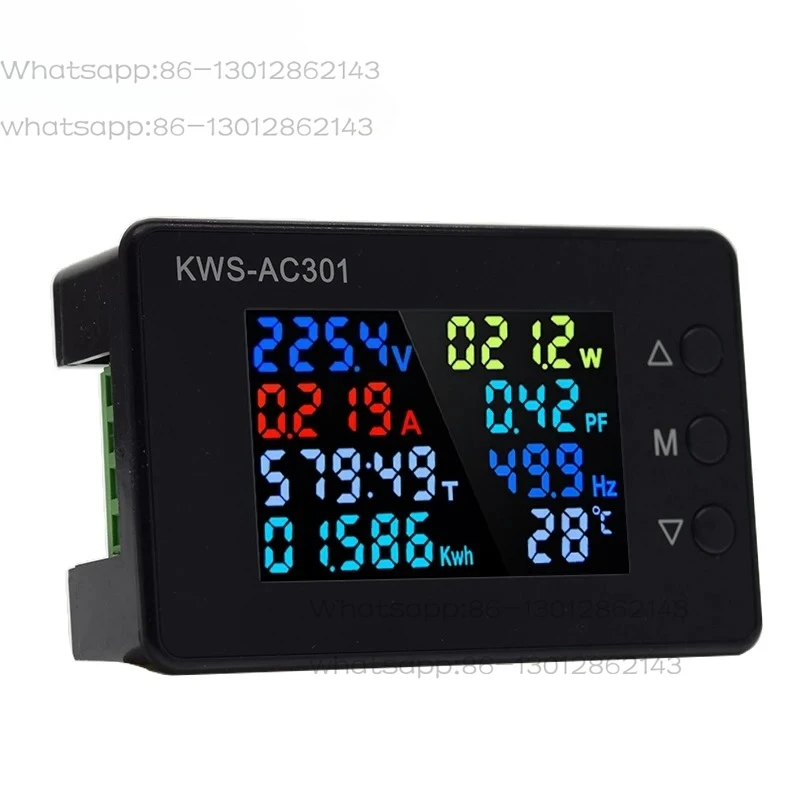 

KWS-AC301 Счетчик энергии Измеритель напряжения переменного тока 50-300 В Напряжение 50-60 Гц Анализатор мощности