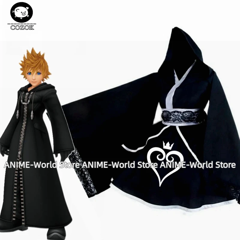 

Anime Kingdom Hearts Cosplay Costume Kingdom Hearts Organization Lolita Kimono Dress Custom Made Girls Hallowee style A