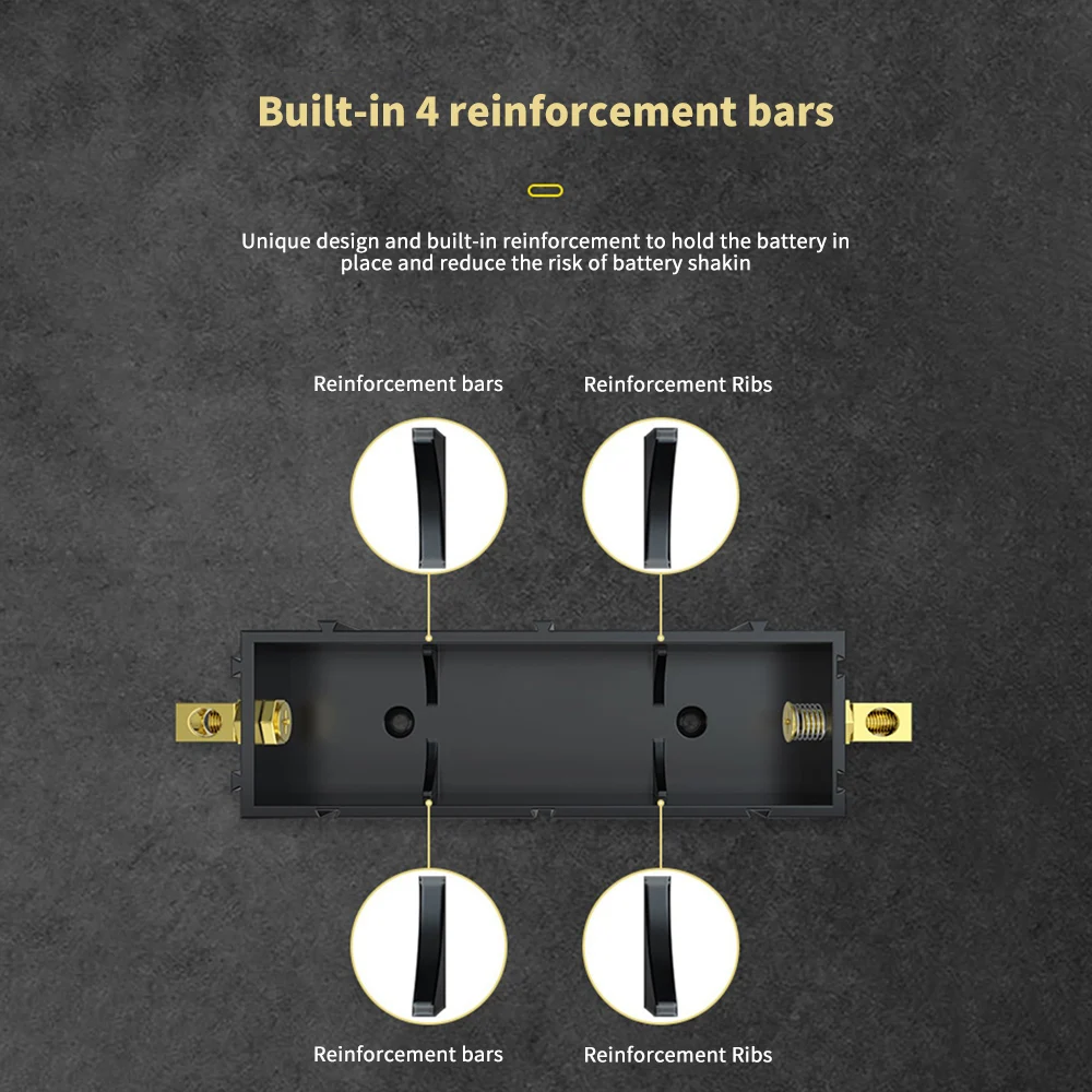 21700 18650 Batteriehalter Aufbewahrung Lötfreie Lithiumbatterie Aufbewahrungsbox Power Bank Case DIY Splicable Batterie Slot – Detail 1