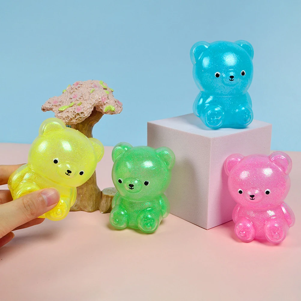 

3pcs TPR Squeeze Bear Toy Adorable Animal Stretchy Pinch The Soft Compact Funny for