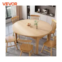 VEVOR Round PVC Tablecloth Anti-hot Table Mat Transparent Soft Glass Waterproof Oilproof Table Cloth Mat Clear Protector 1.5mm