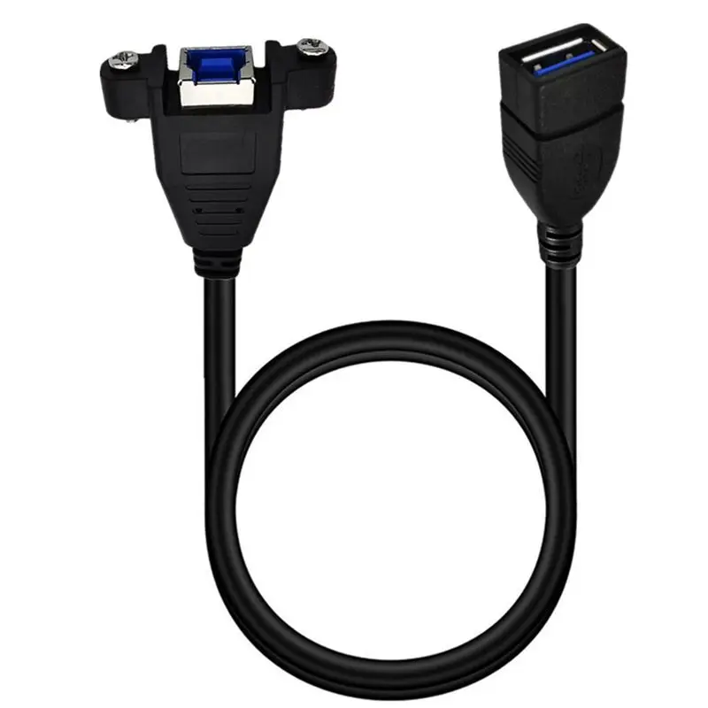 USB 3.0-耳栓穴付きのオスからメスへの印刷,固定延長ケーブル,usb3.0,am,AF-BFデータケーブル,0.5m