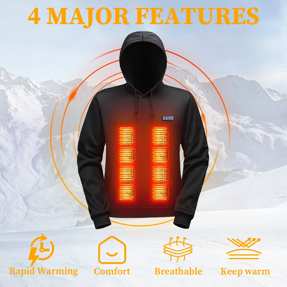 Intelligent Heating Hoodie, 38 - Outdoor Camping Zone recension och pris