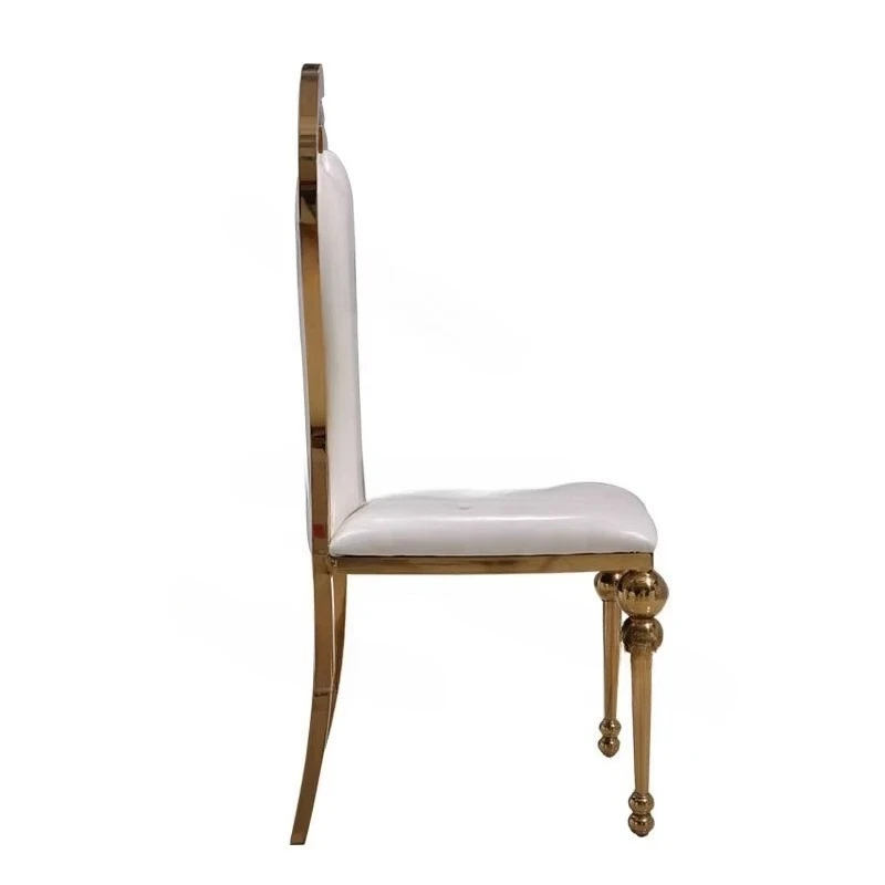 Contemporary Stainless Steel Legs Hotel Crown Party Chairs Romantic French Style for Home Office or Bar for Sale