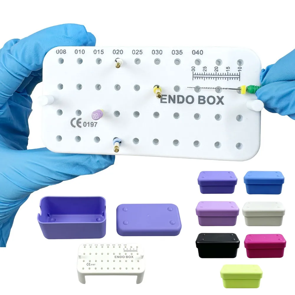 

40 Holes Dental Disinfection Box Dental Files Organizer Holder Stand Autoclave Sterilization Storage Case Dentistry Lab Tools
