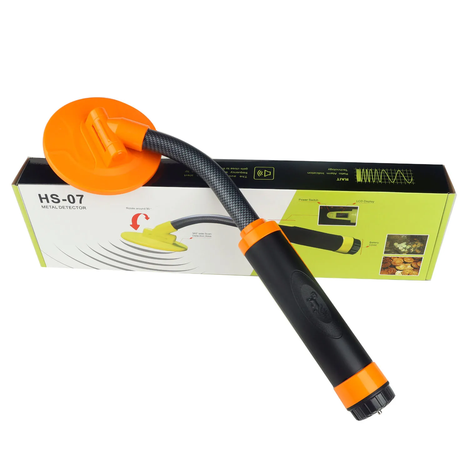 

Professional Metal Detector Waterproof 35 Meters Coil Gold Detector HS-07 Pinpointer Gold and Metal Detector