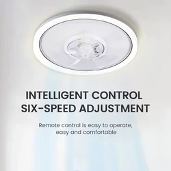 120W LED Ceiling Light Ceiling Fan Modern Simple Home Bedroom Remote Control Dimmable Fan Light