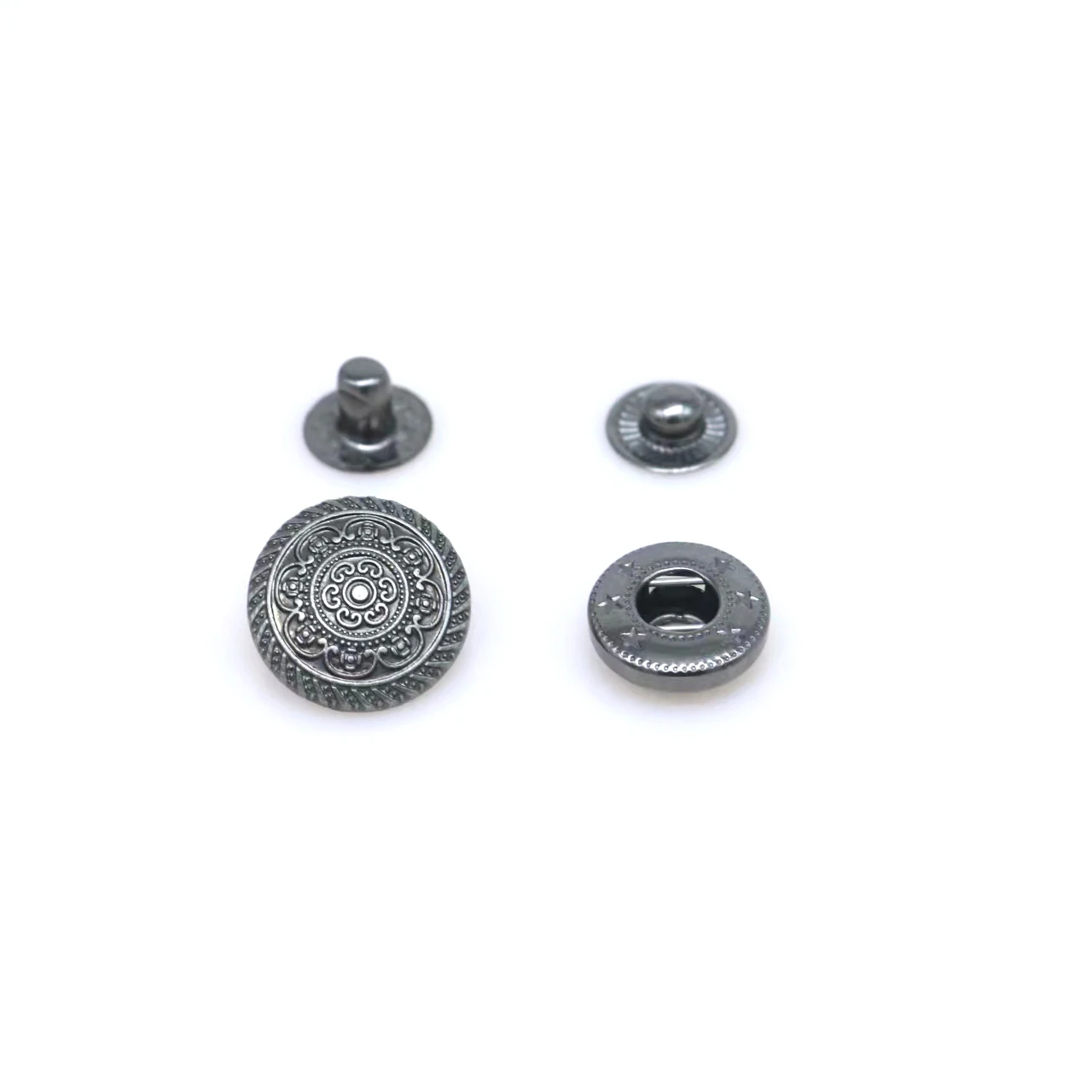 10Set 15mm/17mm/20mm/25mm 831 Alloy Press Studs Sewing Button Snap Button Fasteners Sewing Leather Craft Clothes Bags Garment