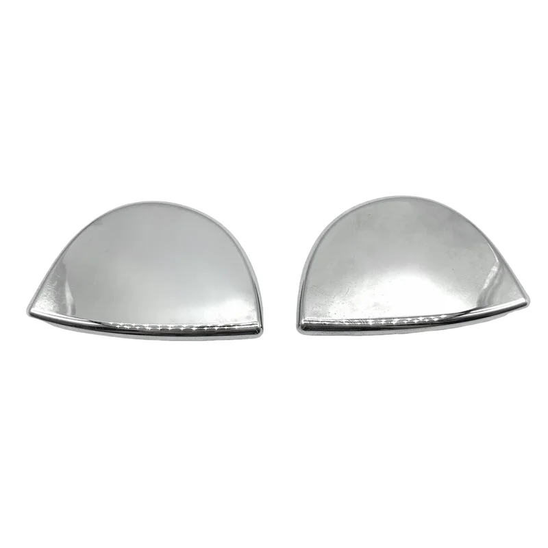 A57E-1Pair Front Headlight Washer Nozzle Caps Trim Cover 61679805541 61679805542 For Mini Countryman R60 R61 2010-2016 Chrome Pa