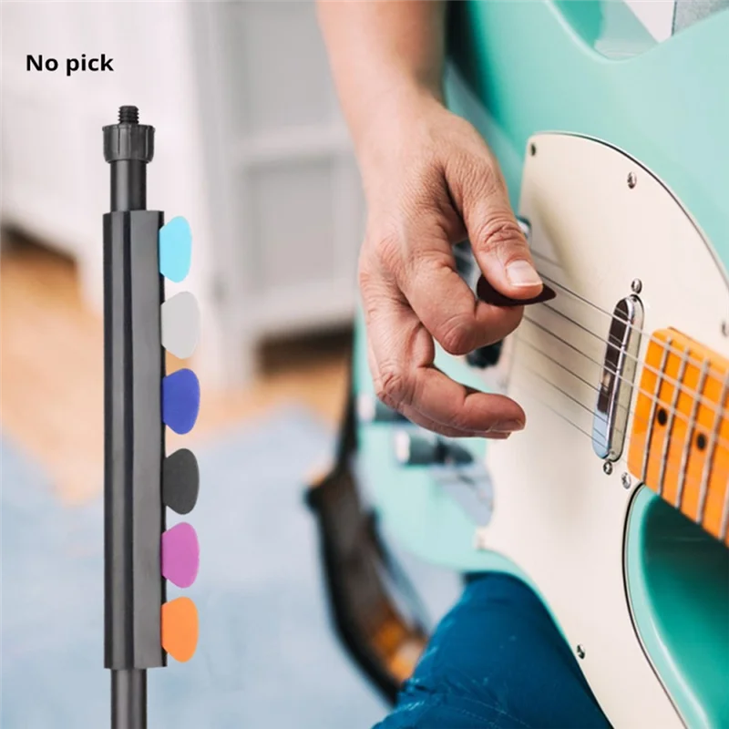 ABJA-Pick Clip Microphone Stand Pick Clip Guitar Pick Storage Seat, Can Be Fixed To Microphone, Music Stand