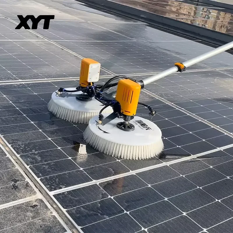 For Solar Panel Cleaning Brush Double Ended Nylon Rotating Carbon Fiber Pole Long Handle Window Washing Tool Outdoor Garden