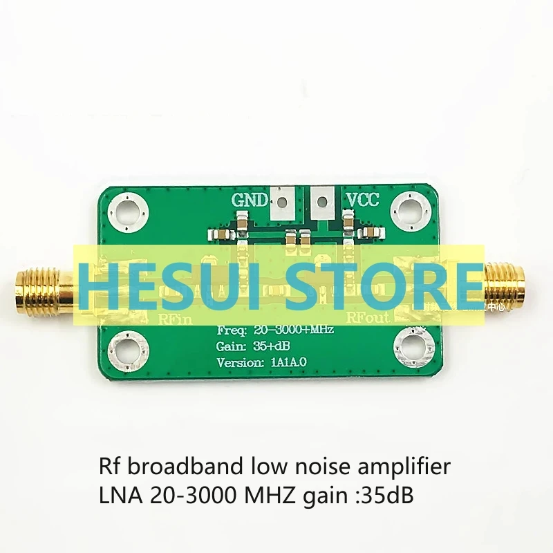 Rf broadband low noise Amplifier LNA (20-3000MHz gain: 35dB)