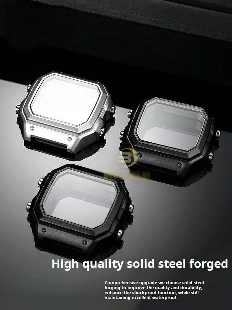 Fashion tide metal style Watch case For Casio AE1200/AE1300 Watch modification Stainless steel Watch front cover Waterproof ring