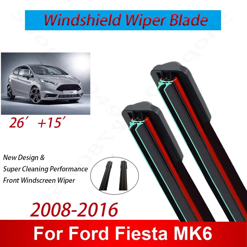 

Car Wiper For Ford Fiesta MK6 2008-2016 Front Wiper Blades Brushes Auto Accessories 2011 2012 2013 2014 2015