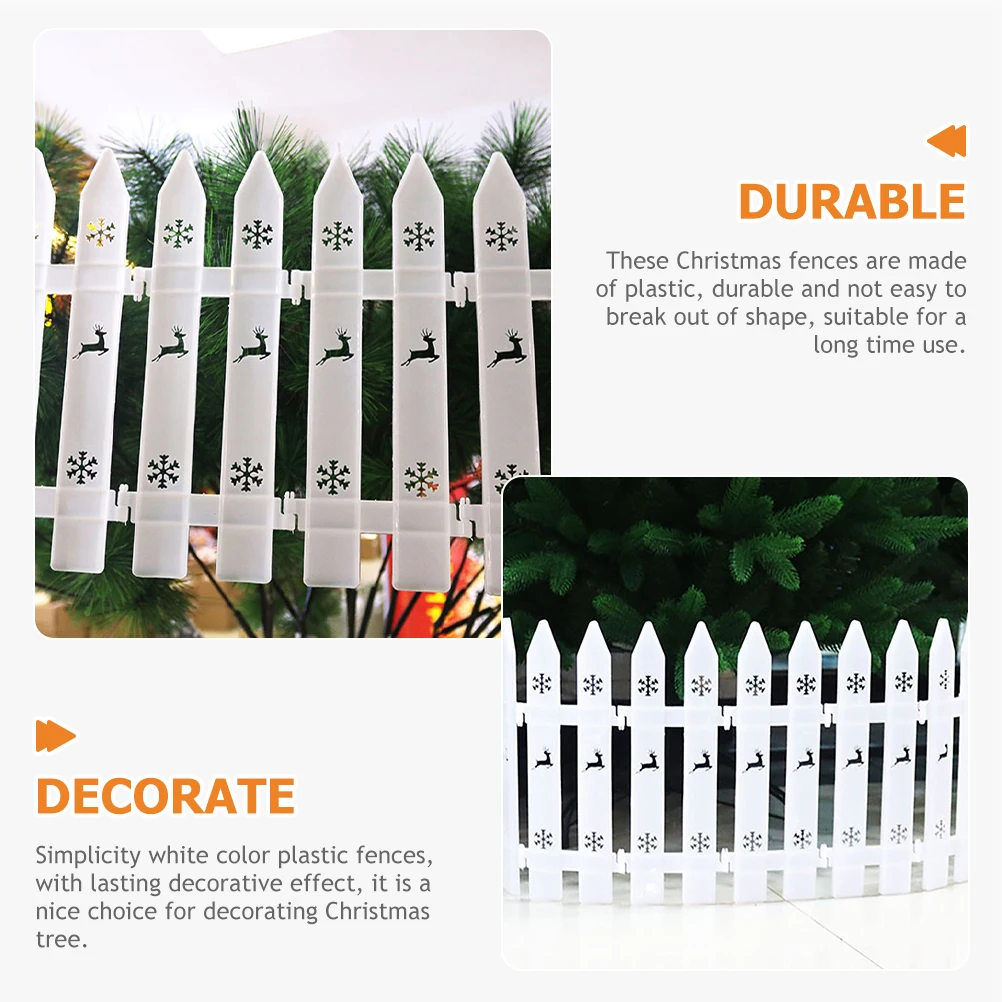

30pcs Christmas Fences Plastic Decorative White Garden Fence Fence For Tree Garden White Small 30X10Cm
