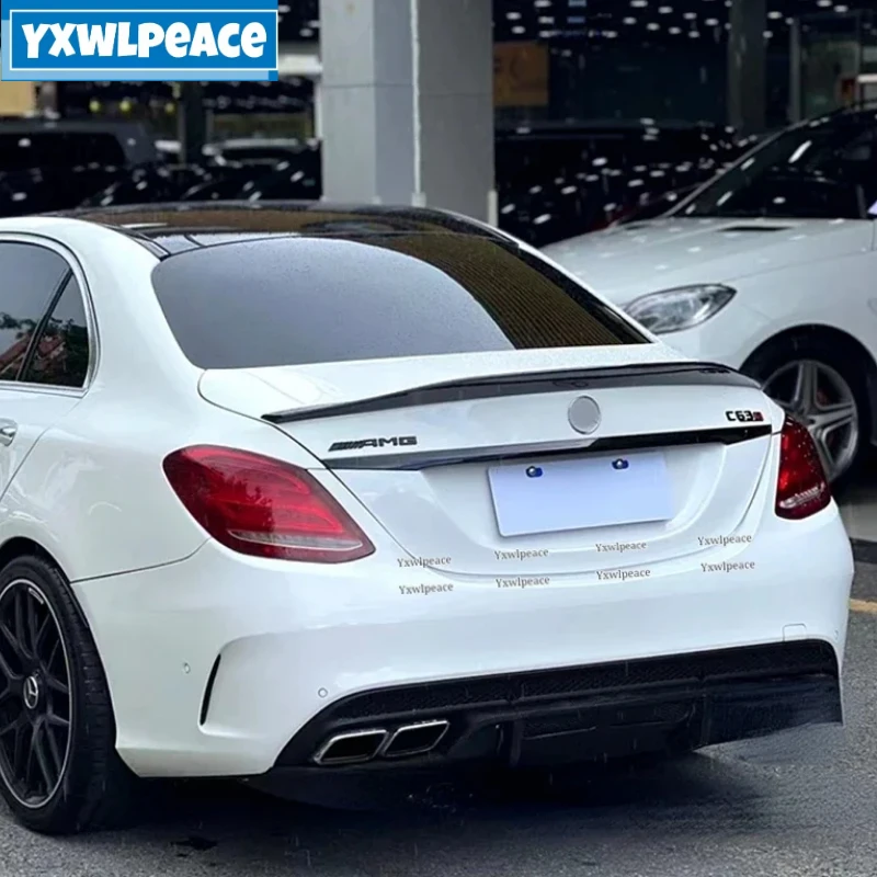 

PSM Style ABS Plastic Rear Trunk Lip Spoiler Wing For Benz C Class Sedan 4-Door W205 C63 AM G C180 C200 C260 C300 2014-2019