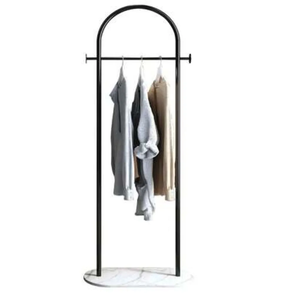 Heavy Duty Freestanding Clothing Rack Black, Metal Coat Rack Stand with Shelves, Modern Space Saving Garment Organizer for Small Bedroom Entryway Boutique, 60 x 12 x 60 Inches, Portable Double Rod Clothes Hanger for Hanging Jackets Shirts Towels