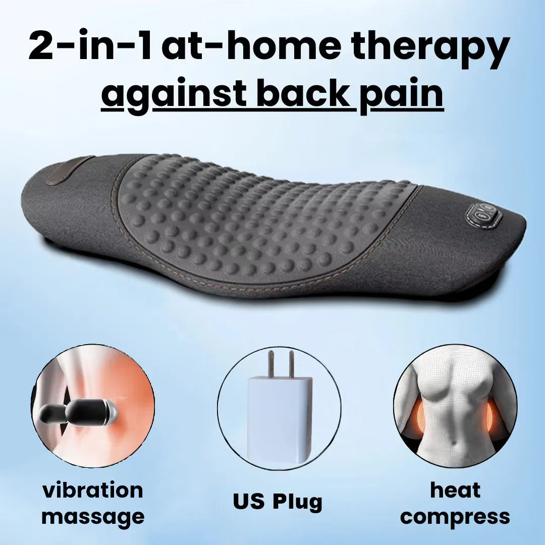 

Okayso Waist Pillow Back Massage Protection Pad Massage Lying Flat Waist Pain Waist Support Heating Vibrating Back Massager