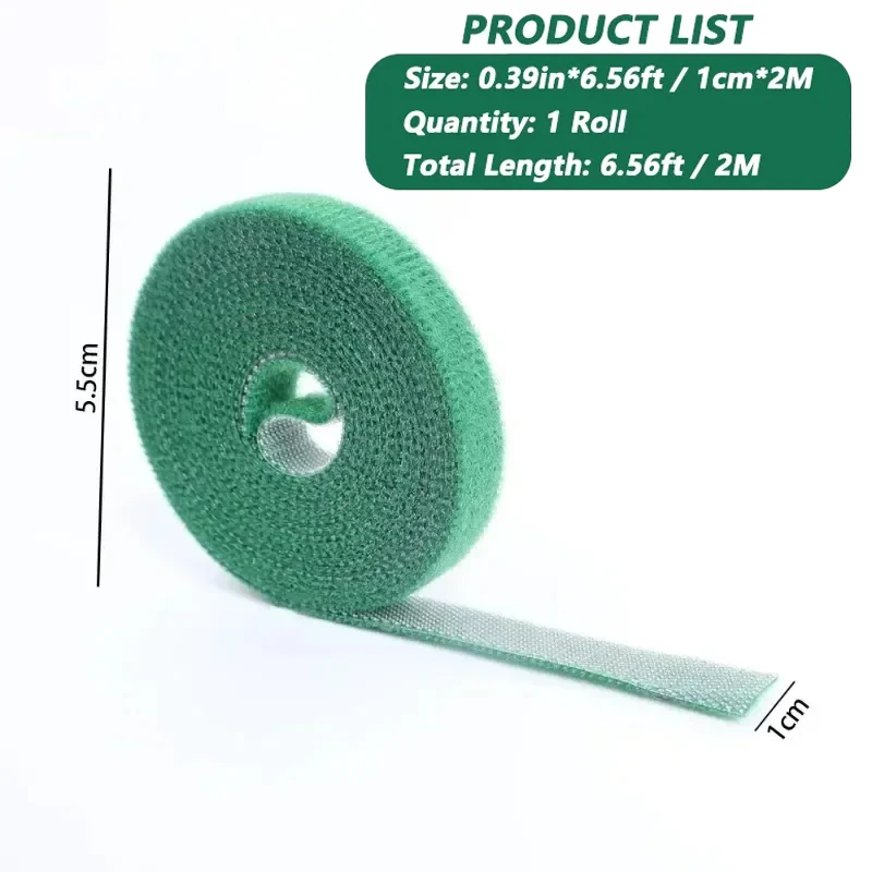 1/2/3/5M Hook and Loop Cable Ties, Multipurpose Wire Organizer Straps for Desktop, Data Cables and Gardening Bundling