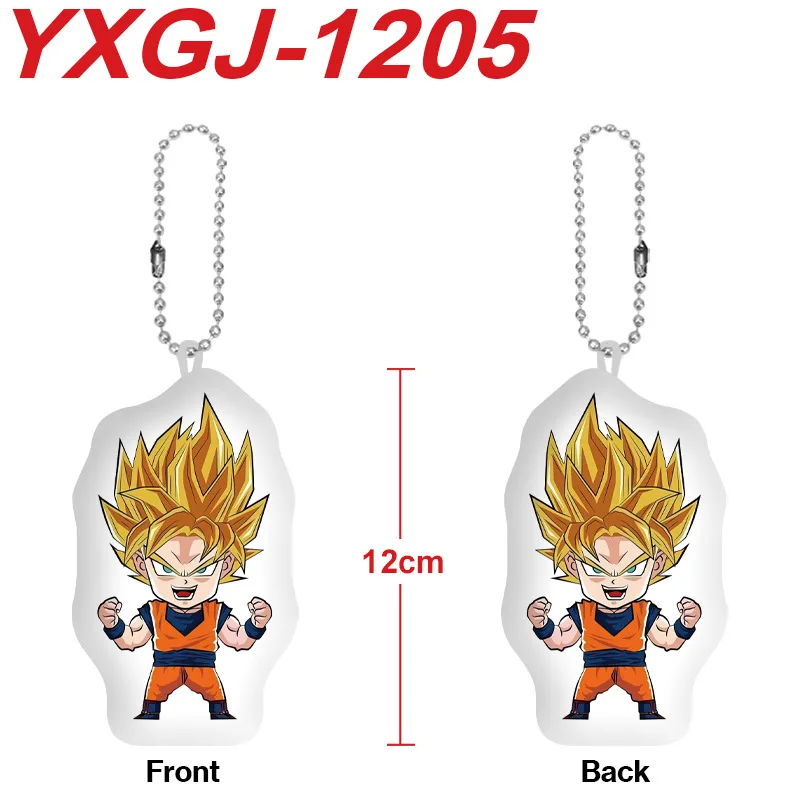 12cm Dragon Ball Anime Peripheral Plush Toy, Doll Keychain Pendant, Kawaii Cartoon Character Goku Vegeta Sayajins Gift