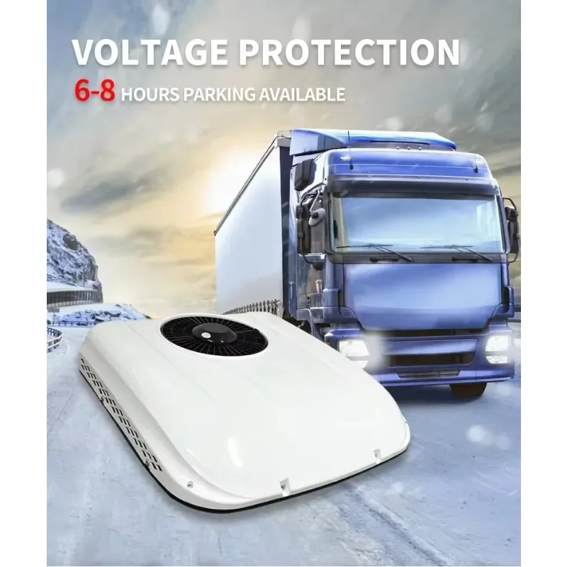 Climatiseur de toit 12 volts monté sur le toit, climatiseur de stationnement électrique Dc 12v 24v pour voiture, Van, camion, Bus, caravane