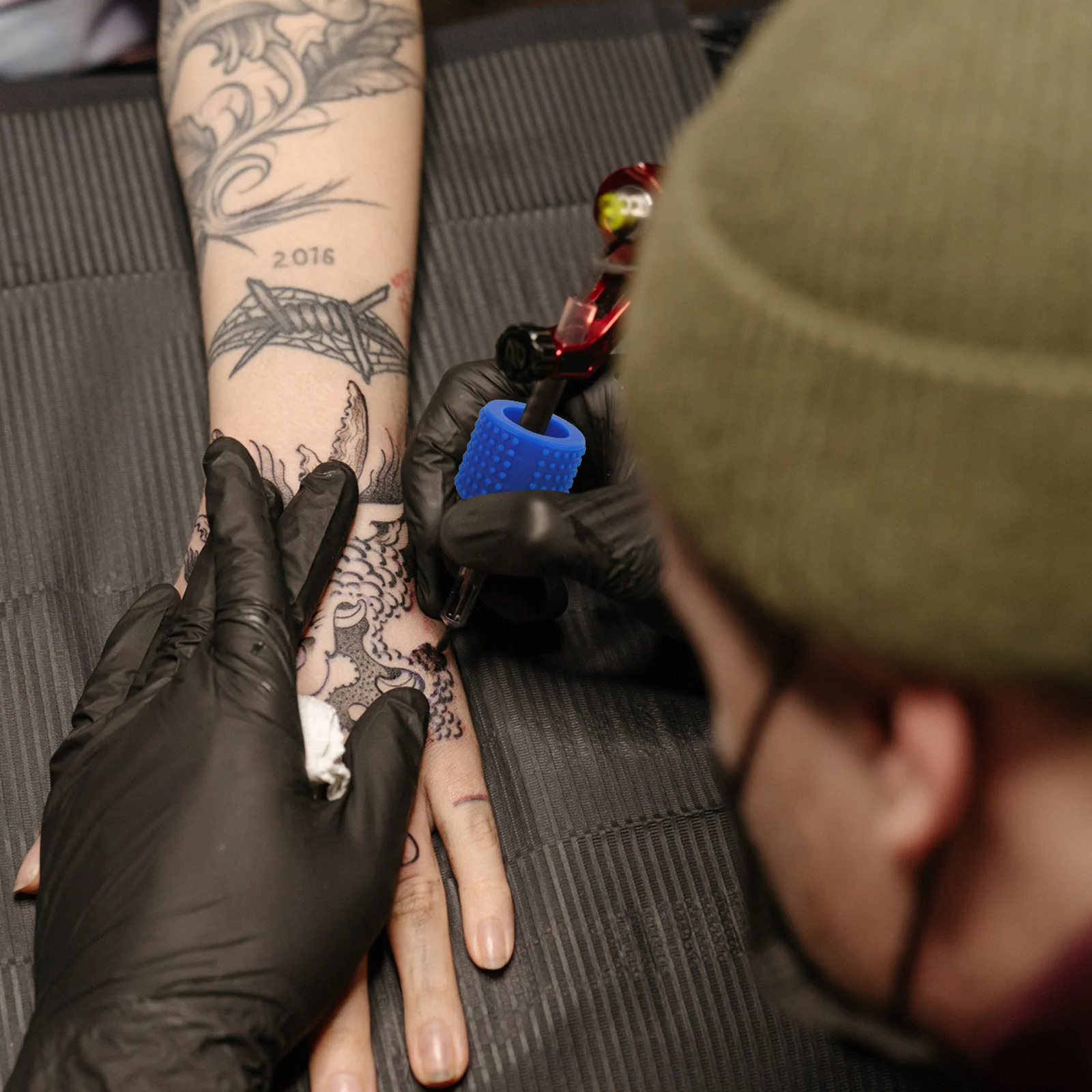 

Защитный чехол для татуировки Силиконовый прочный рукав с ручкой Противоударный противоскользящий