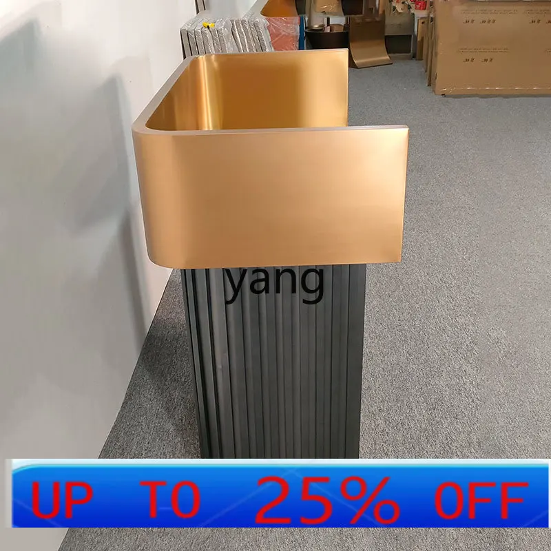 Lmm Stainless Steel Welcome Desk Conference Speaker Desk Simple Registration Sales Department Concierge Desk
