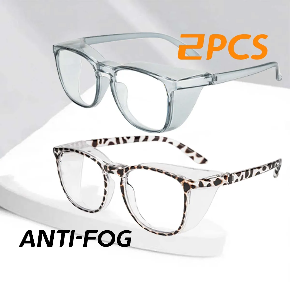 

2PCS Multi-coloured PC Anti-flecking Pollen Goggles Men's and Women's Sunglasses Anti-blue Light Radiation Glasses