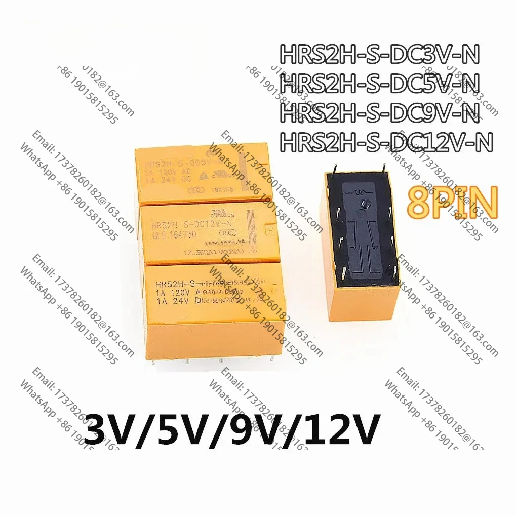 

10PCS/lot NEW 2A Relay HRS2H-S-DC3V-N HRS2H-S-DC5V-N HRS2H-S-DC9V-N HRS2H-S-DC12V-N HRS2H S DC12V 12VDC 120AVC 8PIN
