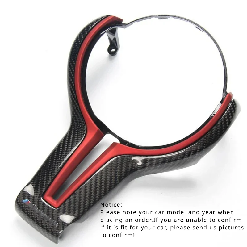 Carbon Fiber Steering Wheel Cover Trim For BMW M Sport M3 M4 M5 M6 F80 F20 F32 F33 F36 F25 F26 X5 X6 3 5 Series Car Accessories